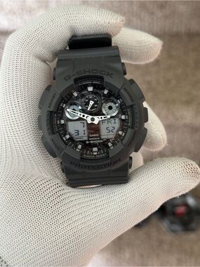 Casio G-Shock Black and Gray Resin Sport Watch Mens